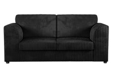 Hannah Jumbo Cord Full Back 3 Seater Sofa Black