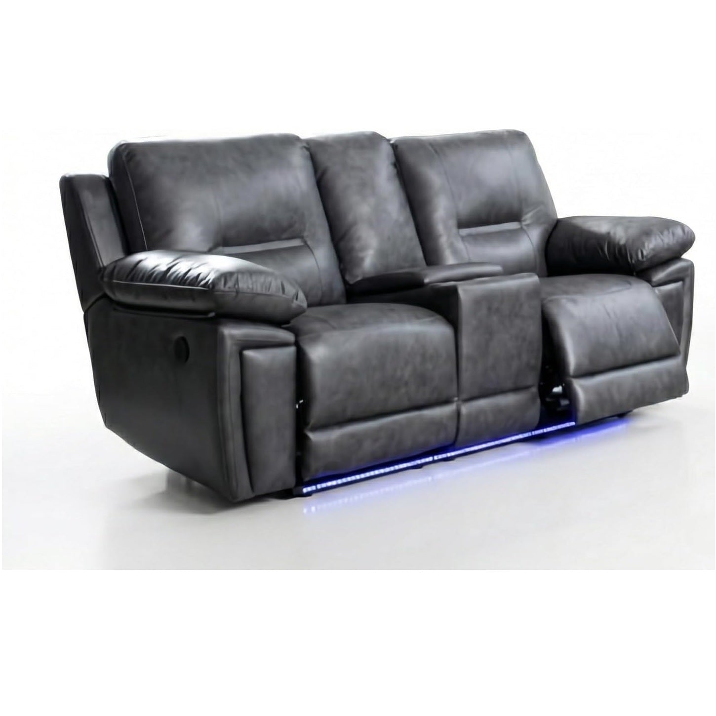 Sara Electric Leather 3+2 Seater Sofa Set Suite Black