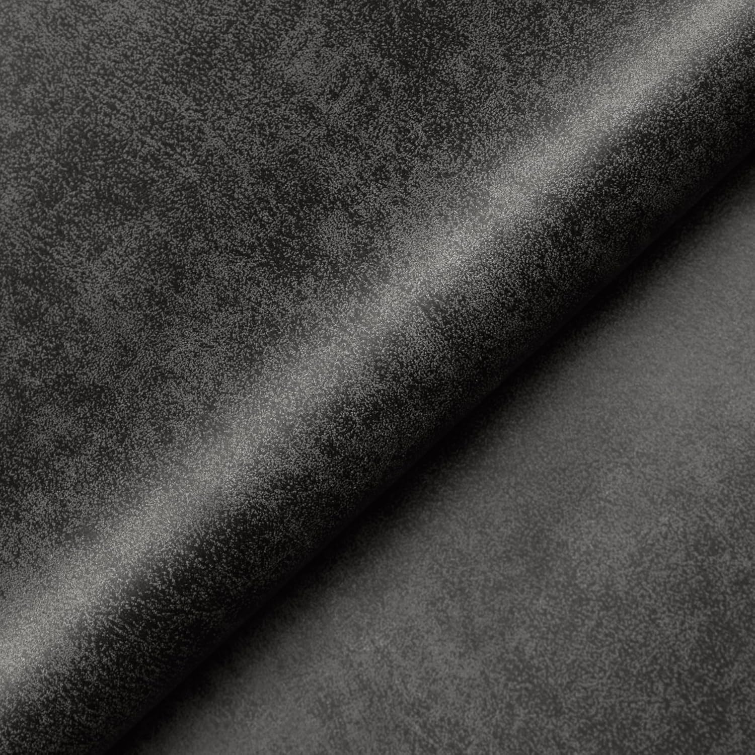 Oakland Suede Leather 2c1 Corner Sofa Black