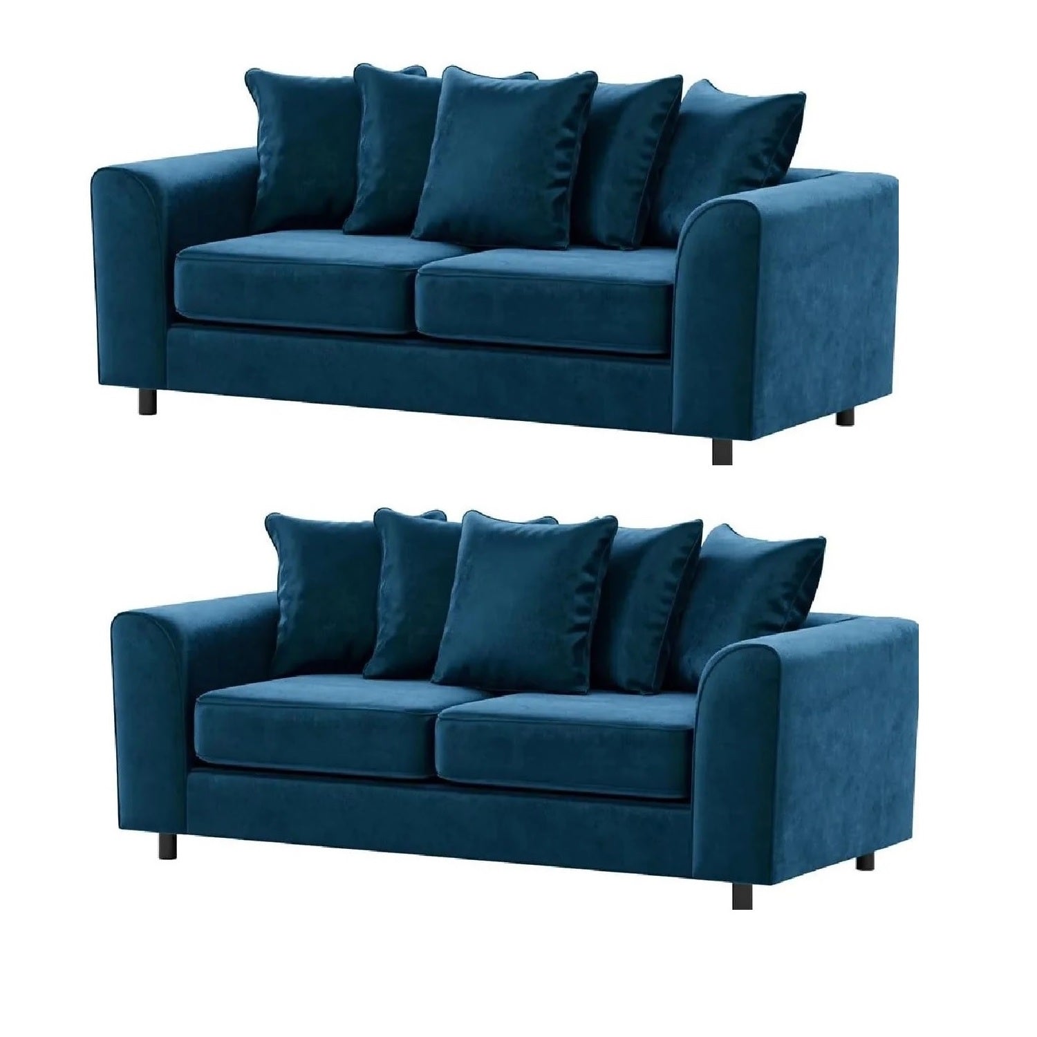 Arizona Plush Velvet 3+2 Seater Sofa Set, 2+2 Seater Sofa, 3+3 Seater Seater