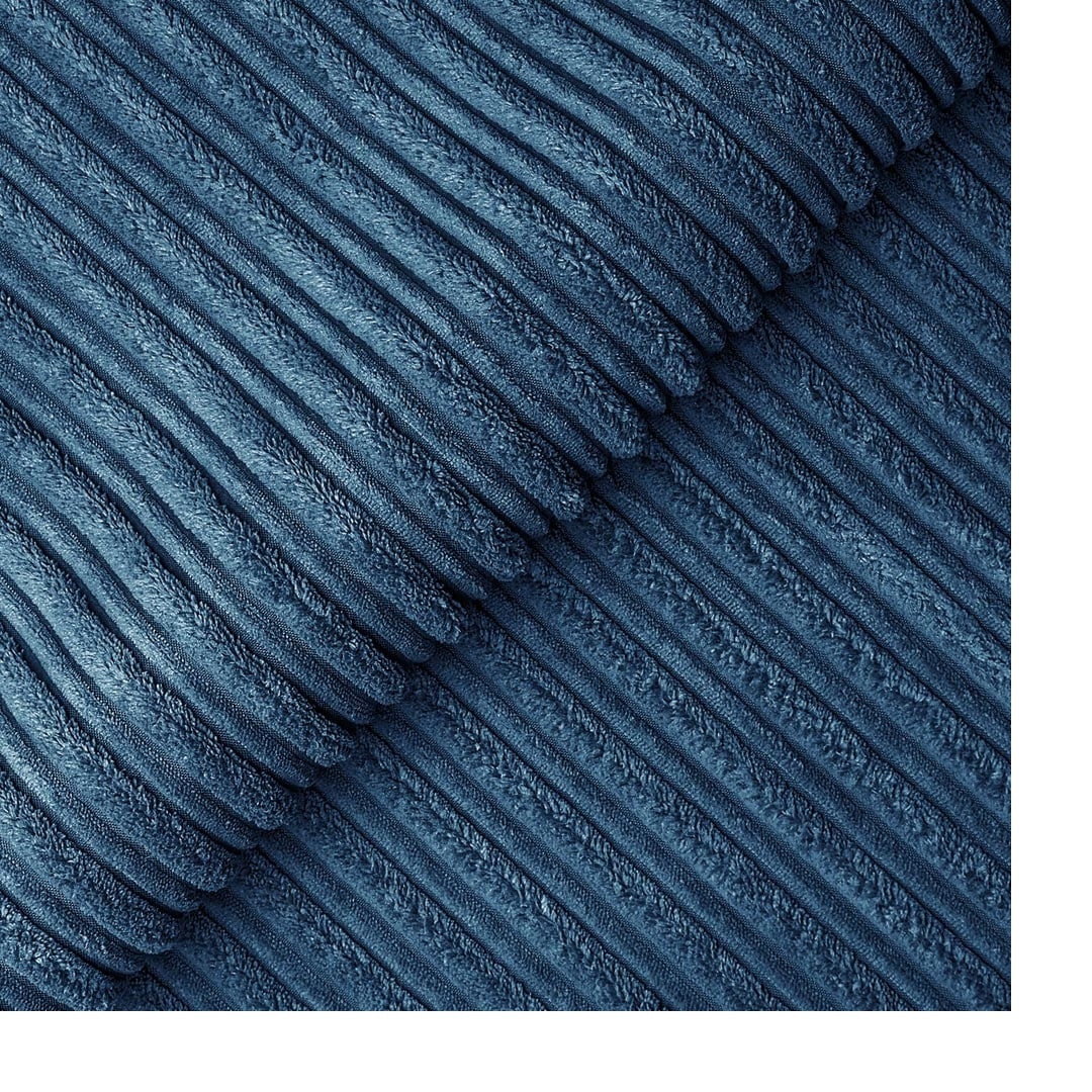 Hannah Jumbo Cord Scatter Back 4 Seater Right Hand Facing Corner Sofa Marine Blue