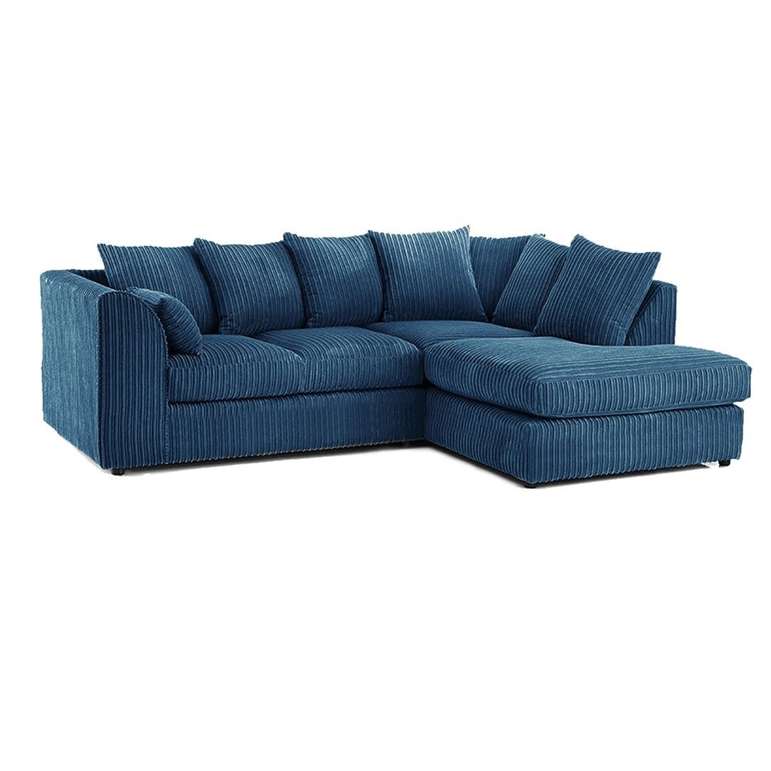 Hannah Jumbo Cord Scatter Back 4 Seater Corner Sofa