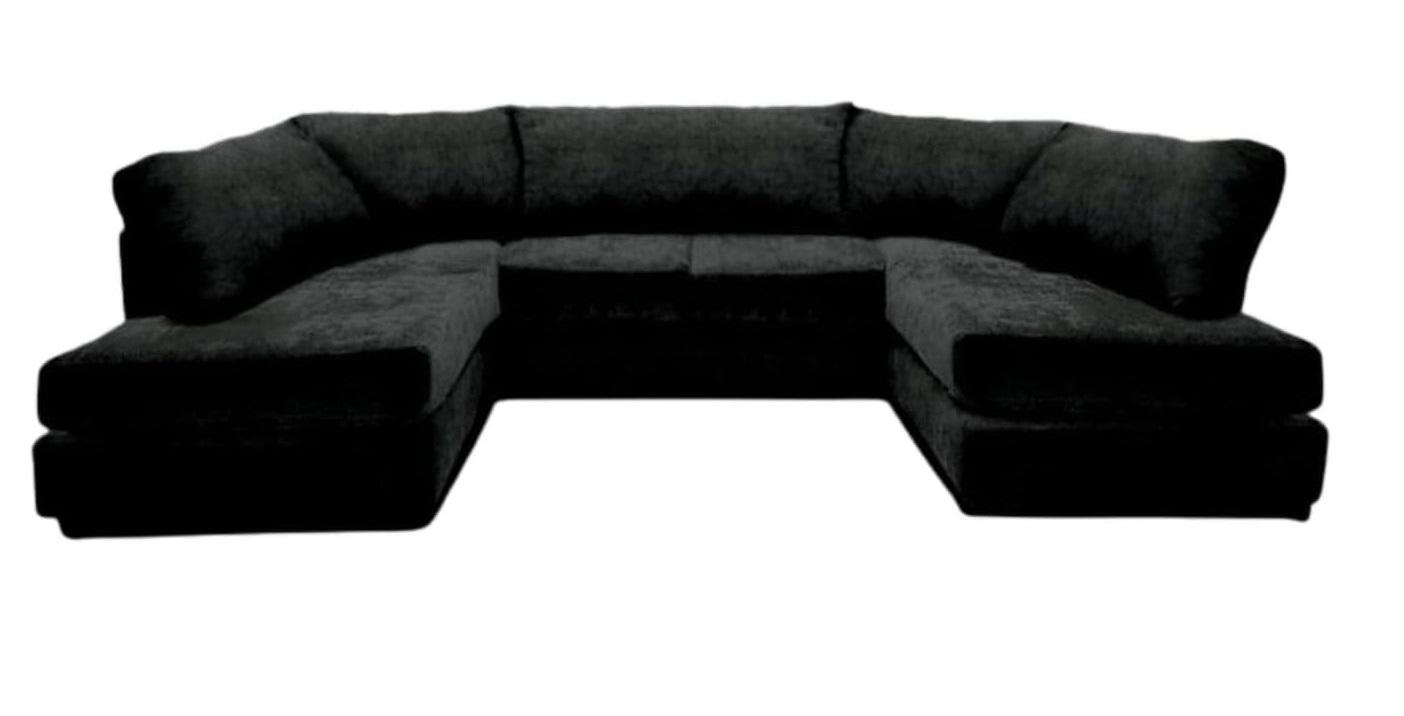 CAMBRIDGE U Shape Soft Chenille Full Back Sofa