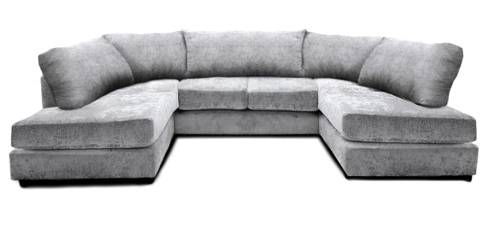 CAMBRIDGE U Shape Soft Chenille Full Back Sofa