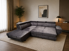 Artic corner sofa Storage Sofa Bed in Grey