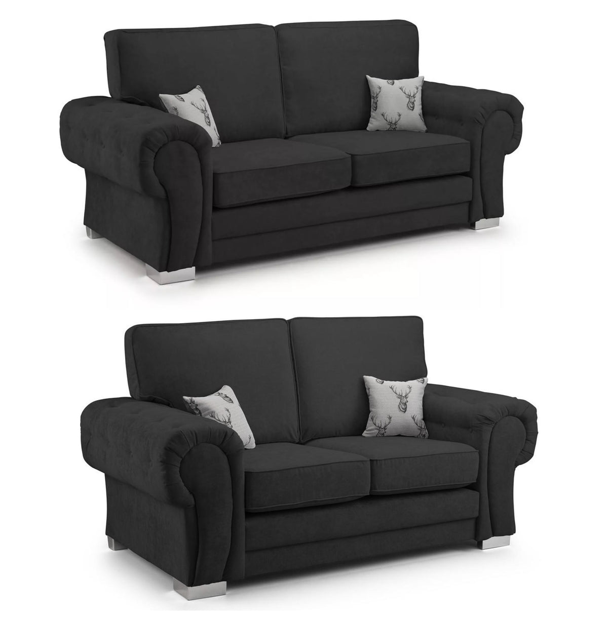 Chingford Full Back 3&2 Seater Sofa Set Chenille Fabric