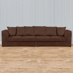 DYLAN 4 Seater Scatter Back Jumbo Cord Fabric Sofa