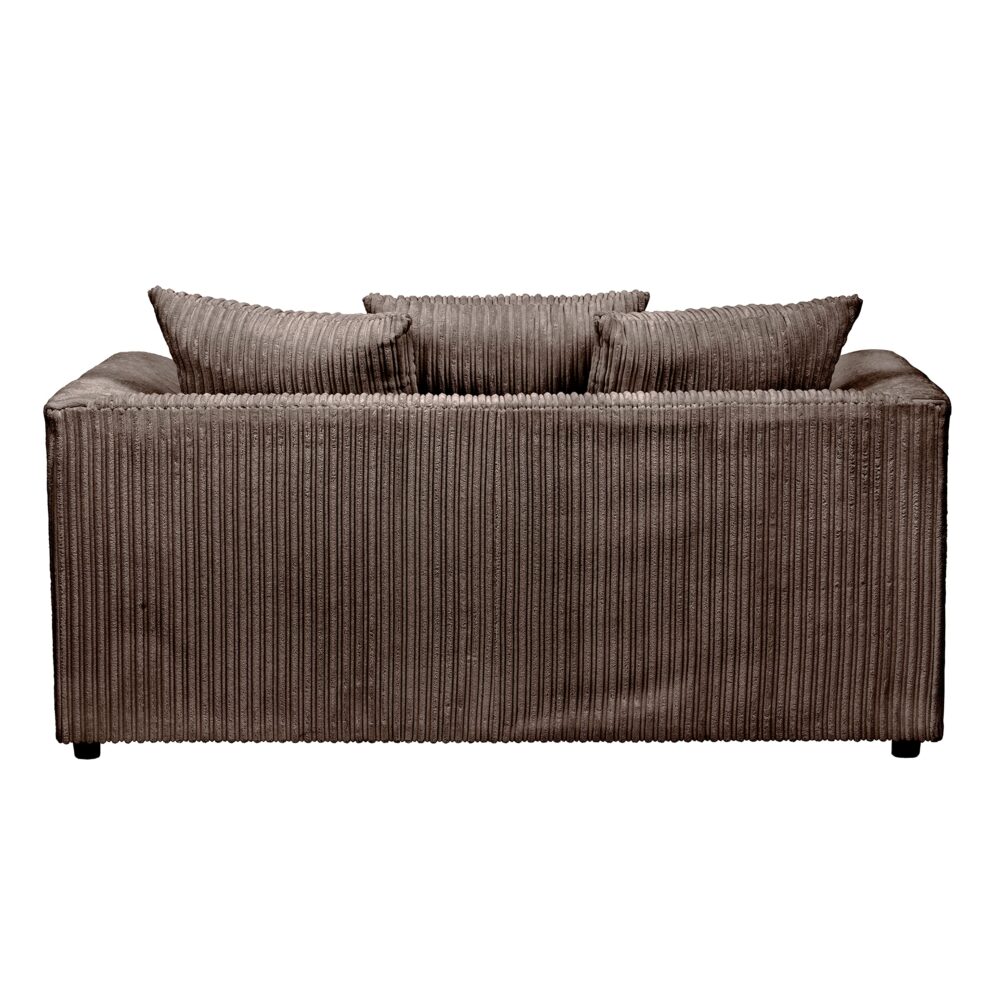 Hannah Jumbo Cord Scatter Back 2 Seater Sofa Chocolate