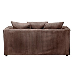 Hannah Jumbo Cord Scatter Back 2 Seater Sofa Chocolate