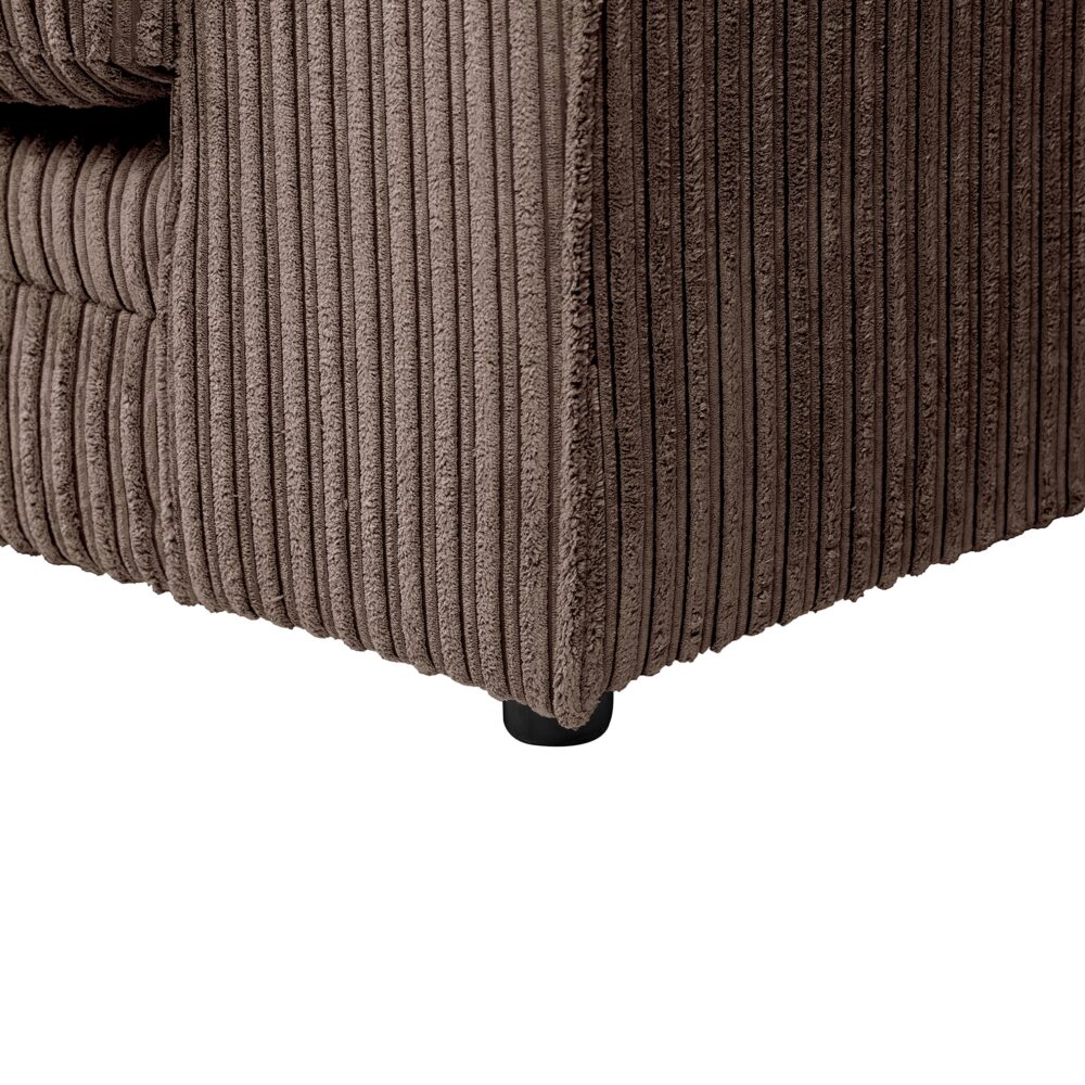 Hannah Jumbo Cord Scatter Back 3 Seater Sofa Chocolate
