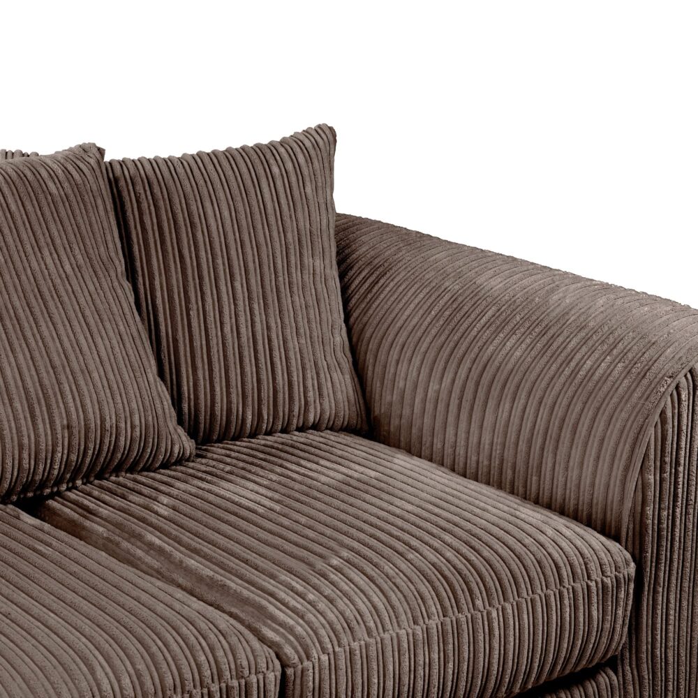 Hannah Jumbo Cord Scatter Back 2 Seater Sofa Chocolate