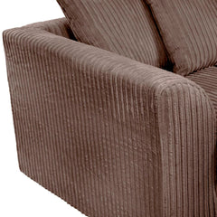 Hannah Jumbo Cord Scatter Back 3+2 Seater Sofa Suite Set Chocolate