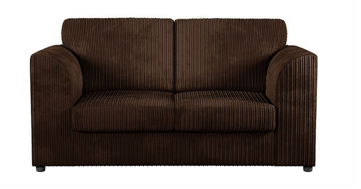Hannah Jumbo Cord Full Back 2 Seater Sofa Chocolate