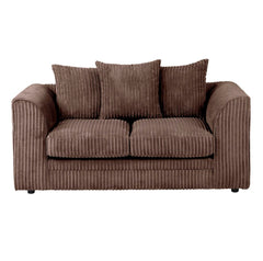 Hannah Jumbo Cord Scatter Back 2 Seater Sofa Chocolate