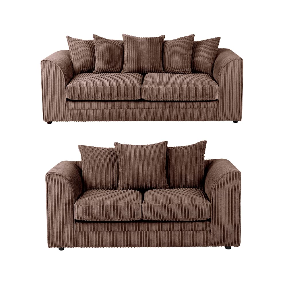 Hannah Jumbo Cord Scatter Back 3+2 Seater Sofa Suite Set