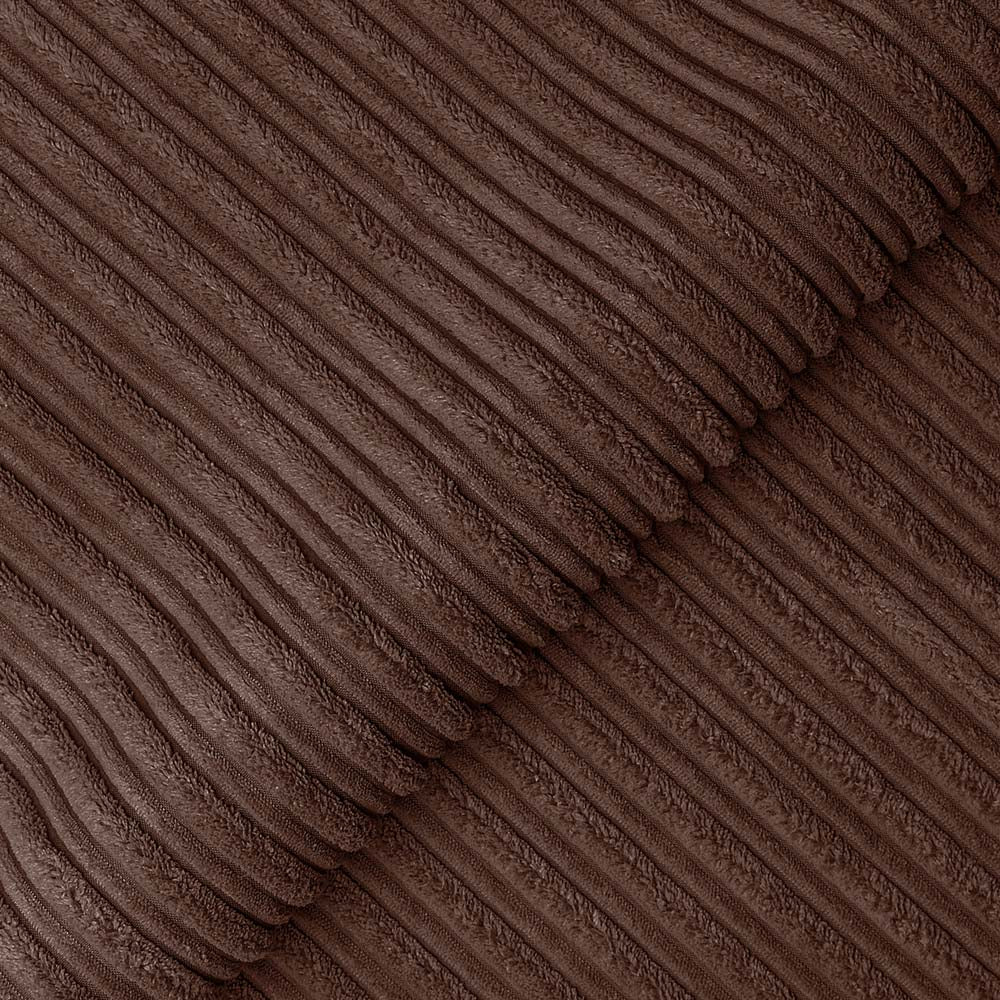 DYLAN 5 Seater Jumbo Cord Scatter Back Left Hand Facing Corner Sofa Chocolate
