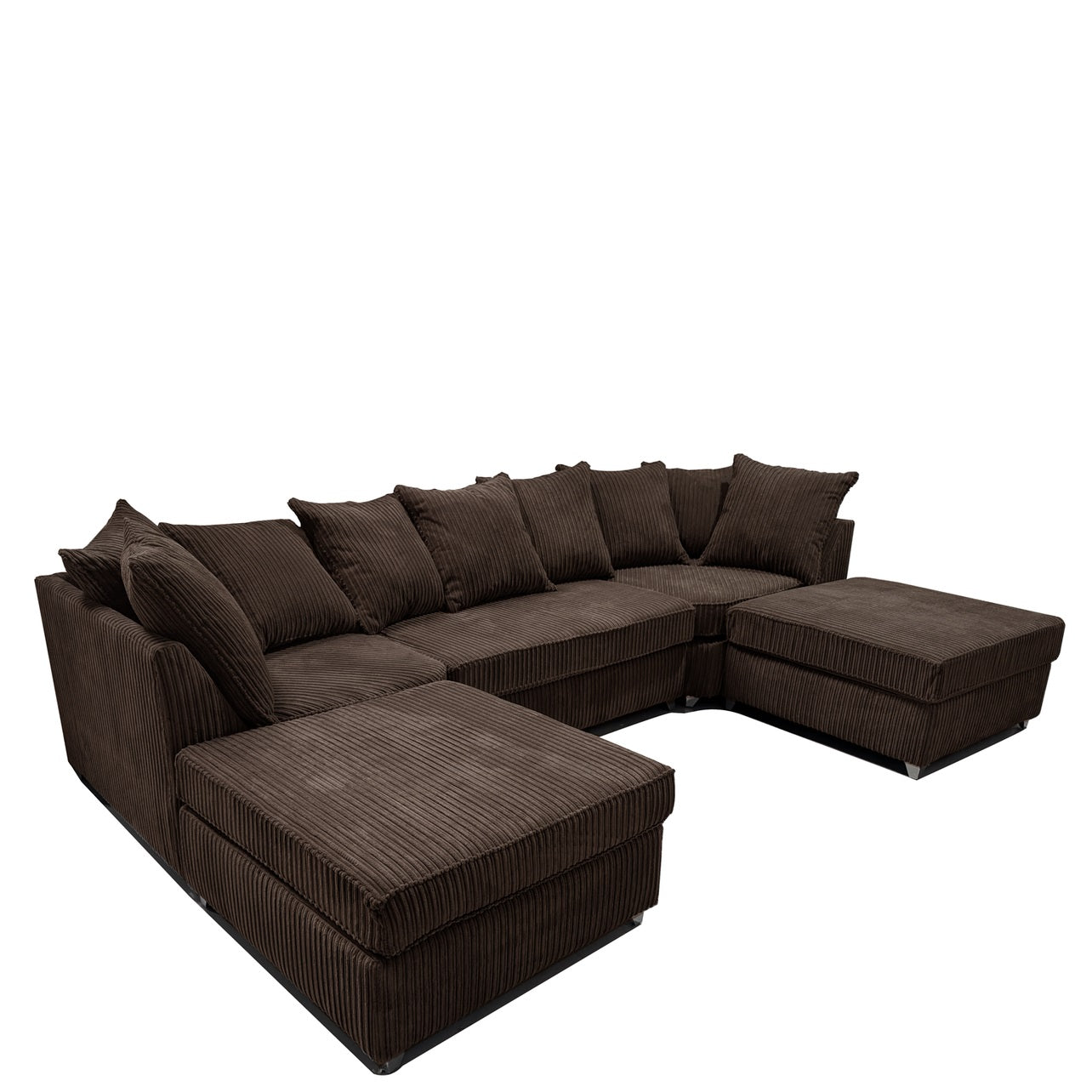 Bishop Scatter Back Large Jumbo cord U shaped Sofa