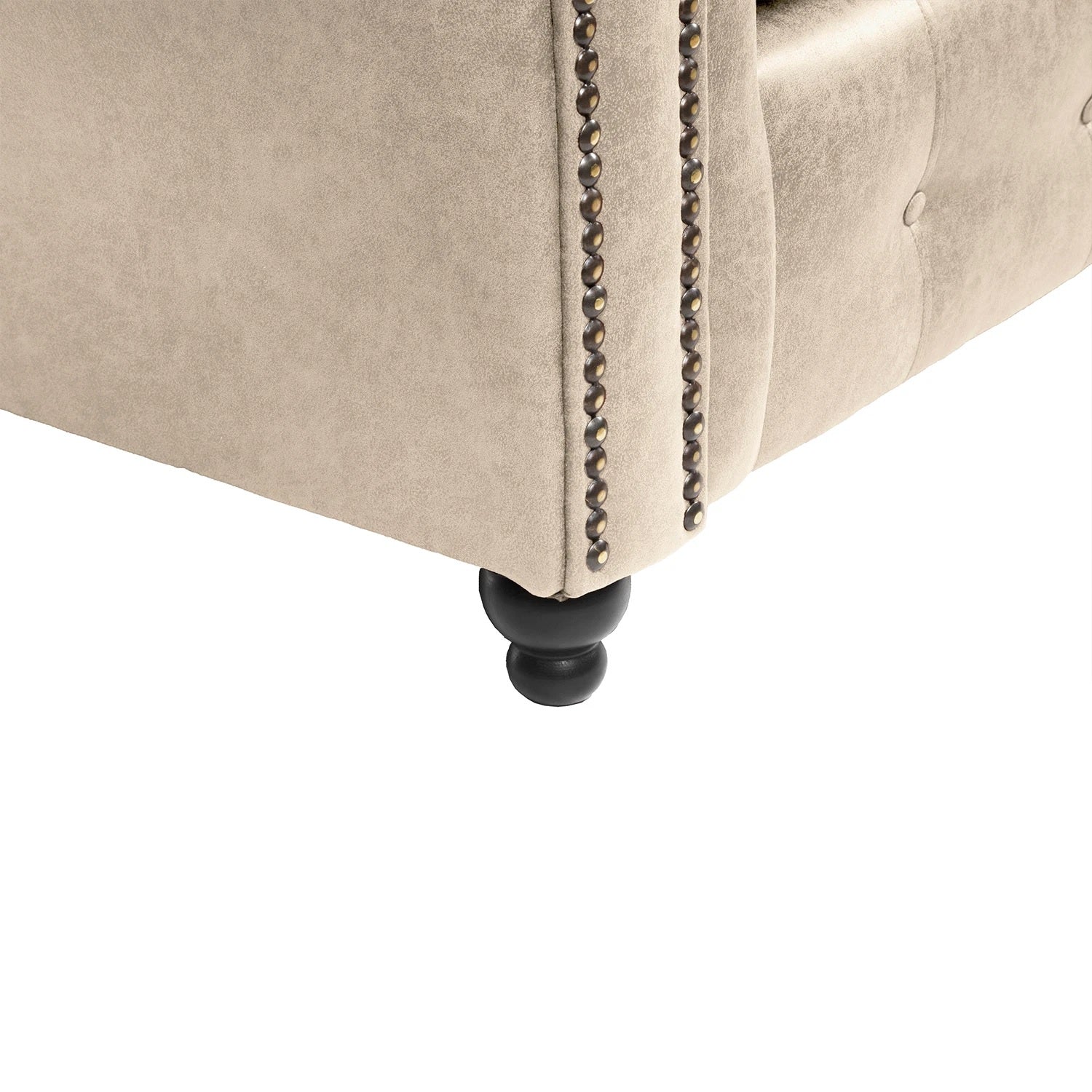 Oakland Suede Leather 3 Seater Sofa