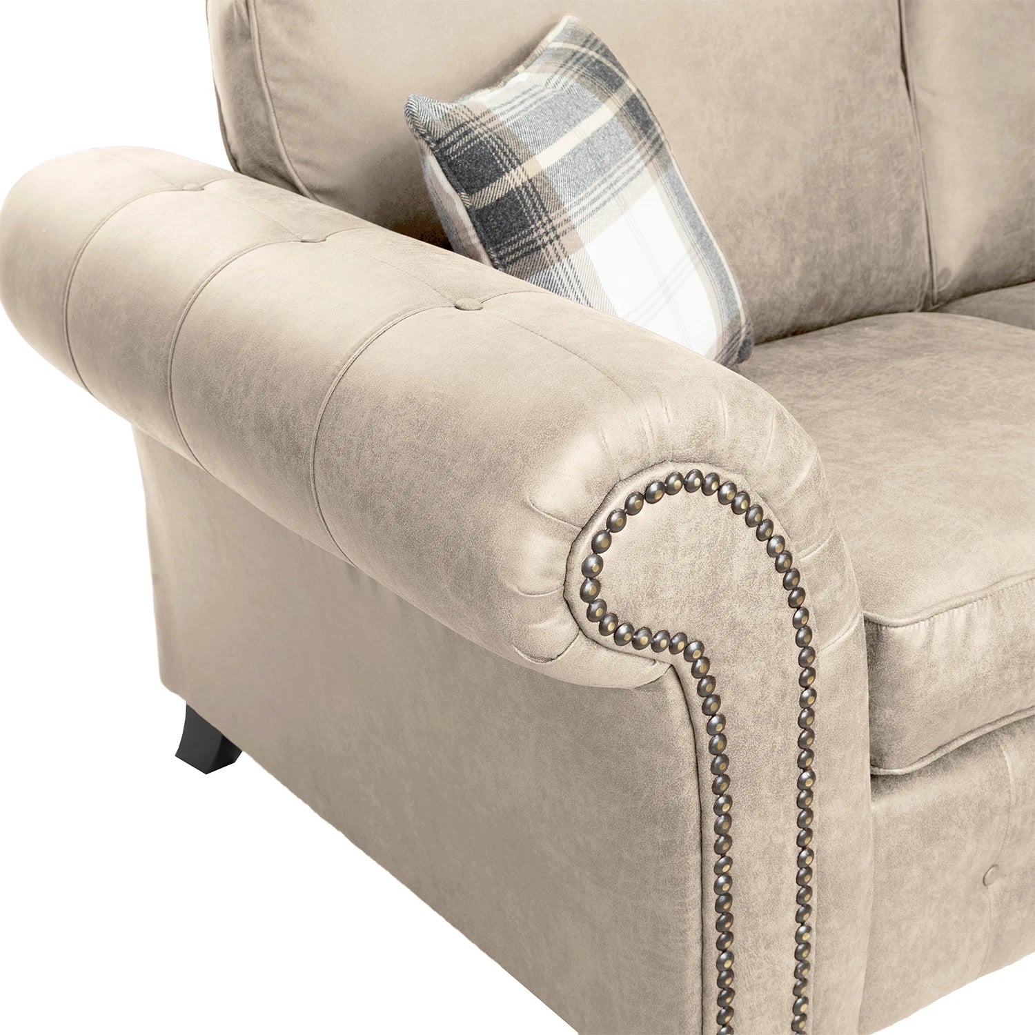 Oakland L Shaped 4 Seater Suede Leather Corner Sofa Marble