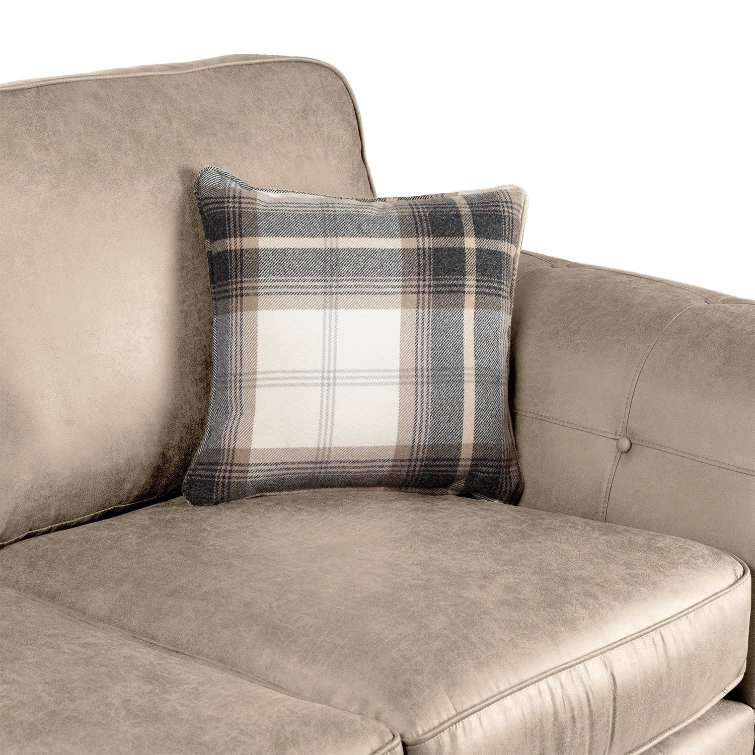 Oakland Suede Leather 3 Seater Sofa