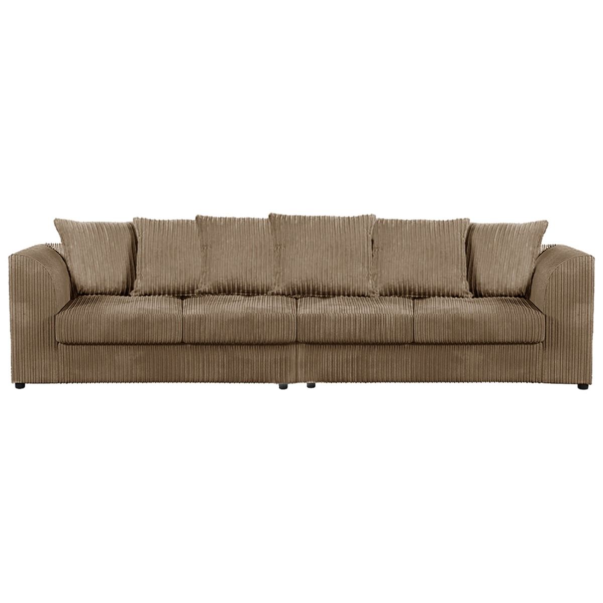 DYLAN 4 Seater Scatter Back Jumbo Cord Fabric Sofa