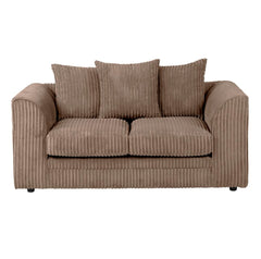 Hannah Jumbo Cord Scatter Back 2 Seater Sofa Coffee