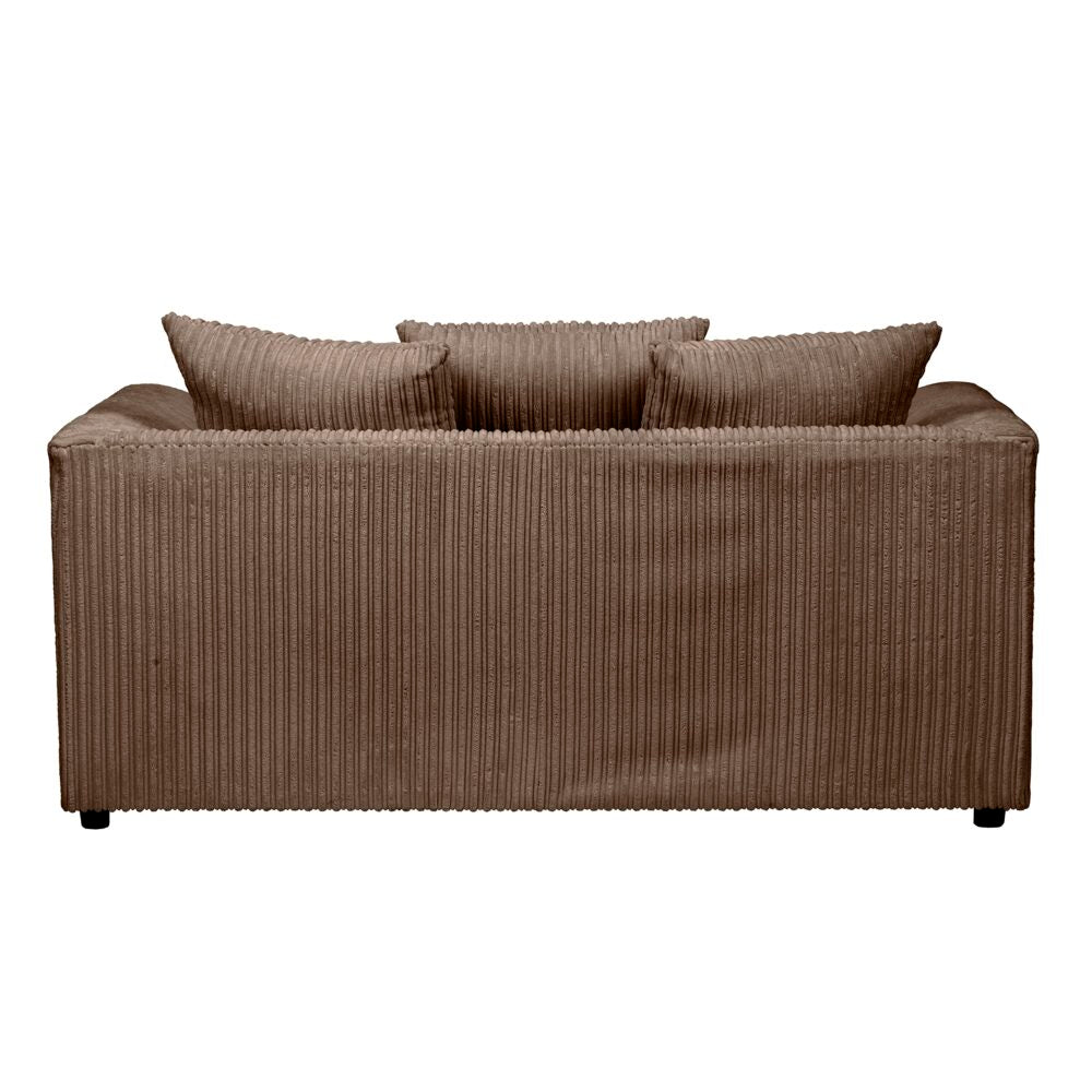 Hannah Jumbo Cord Scatter Back 3 Seater Sofa Coffee