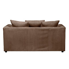 Hannah Jumbo Cord Scatter Back 3 Seater Sofa Coffee