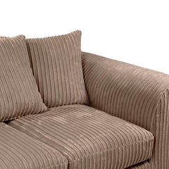 Hannah Jumbo Cord Scatter Back 3 Seater Sofa Coffee