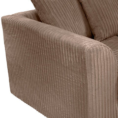 Hannah Jumbo Cord Scatter Back 3+2 Seater Sofa Suite Set Coffee