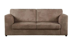 Hannah Jumbo Cord Full Back 3 Seater Sofa Coffee