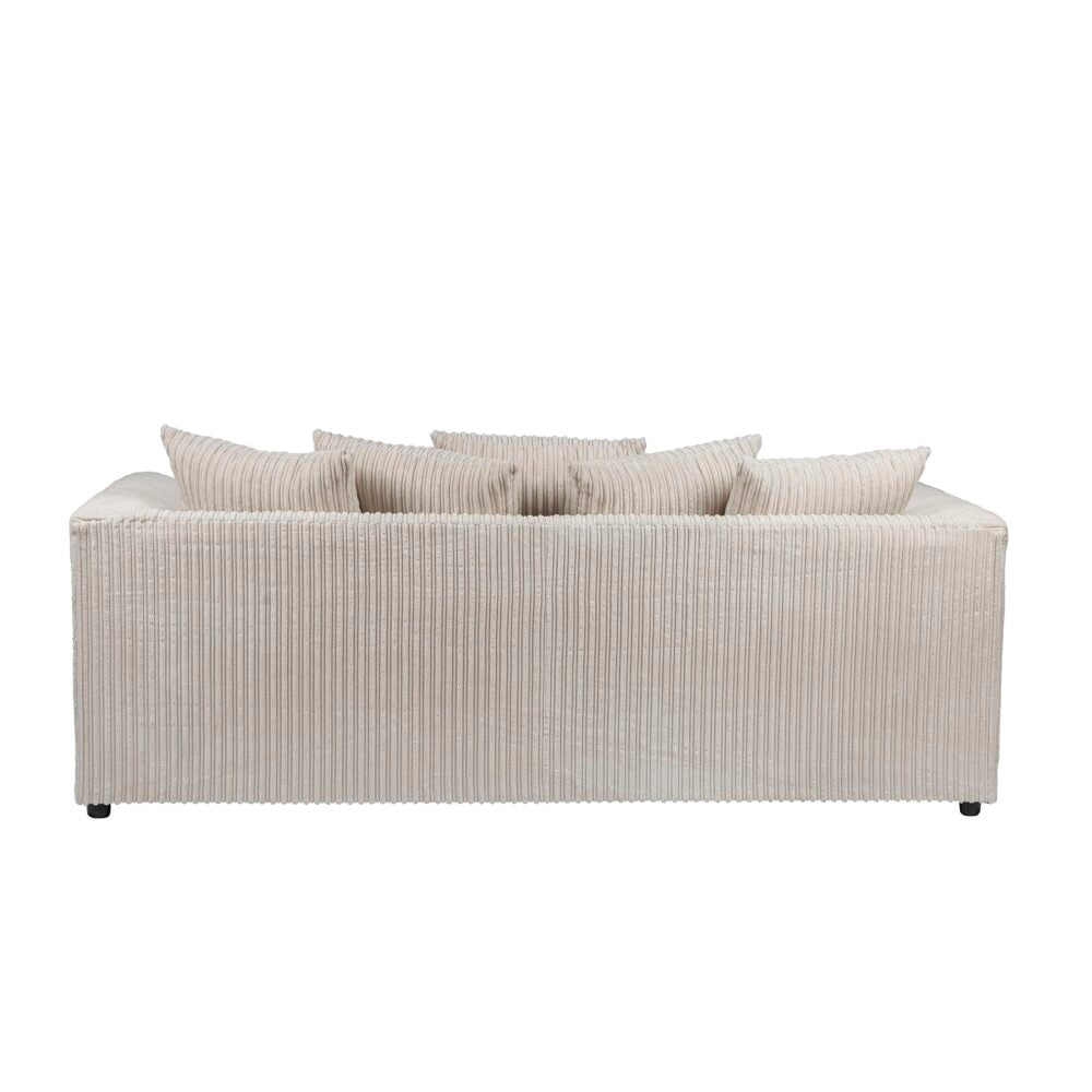 Hannah Jumbo Cord Scatter Back 3 Seater Sofa Mink