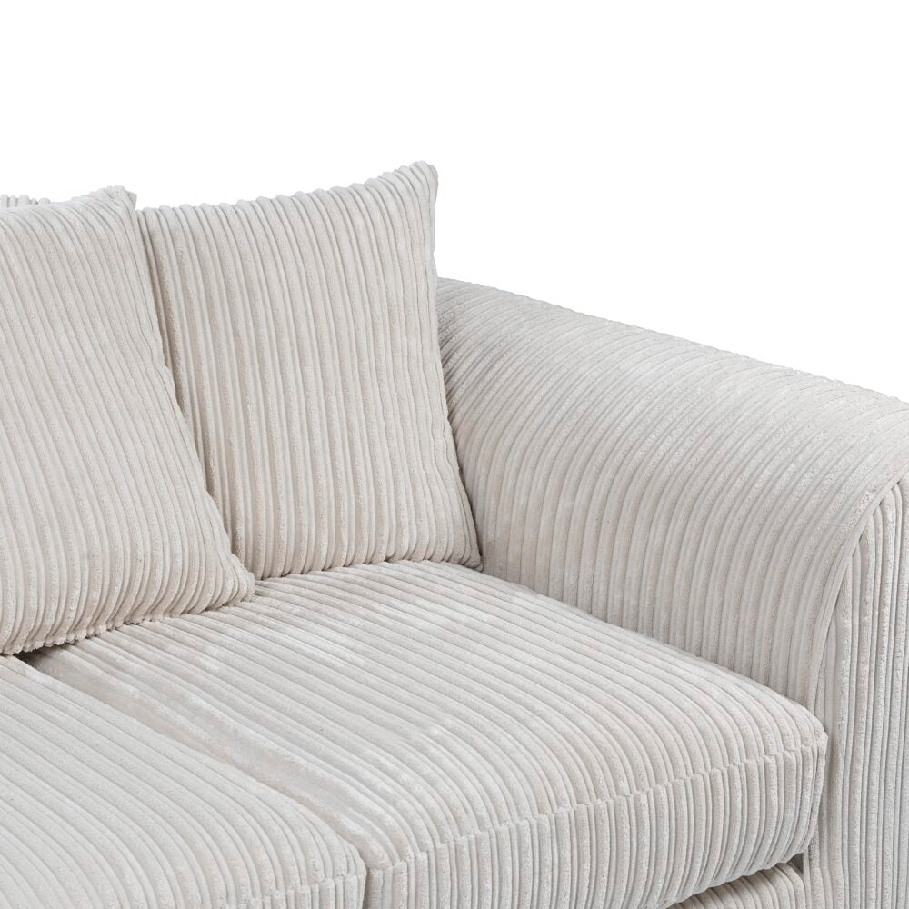 Hannah Jumbo Cord Scatter Back 3 Seater Sofa Mink