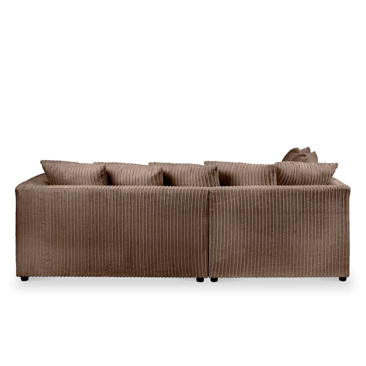 Hannah Jumbo Cord Scatter Back 4 Seater Left Hand Facing Corner Sofa Coffee