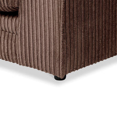 Hannah Jumbo Cord Scatter Back 4 Seater Left Hand Facing Corner Sofa Chocolate