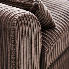 Hannah Jumbo Cord Scatter Back 4 Seater Right Hand Facing Corner Sofa Chocolate