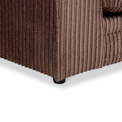 Hannah Jumbo Cord Scatter Back 4 Seater Right Hand Facing Corner Sofa Chocolate