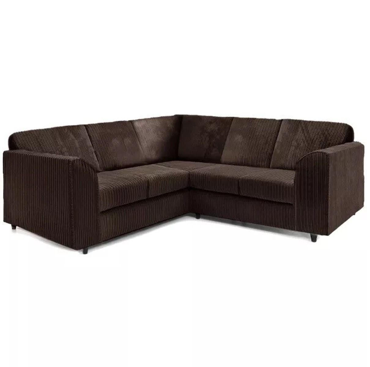 Hannah Jumbo Cord Full Back 2c2 Corner Sofa Chocolate