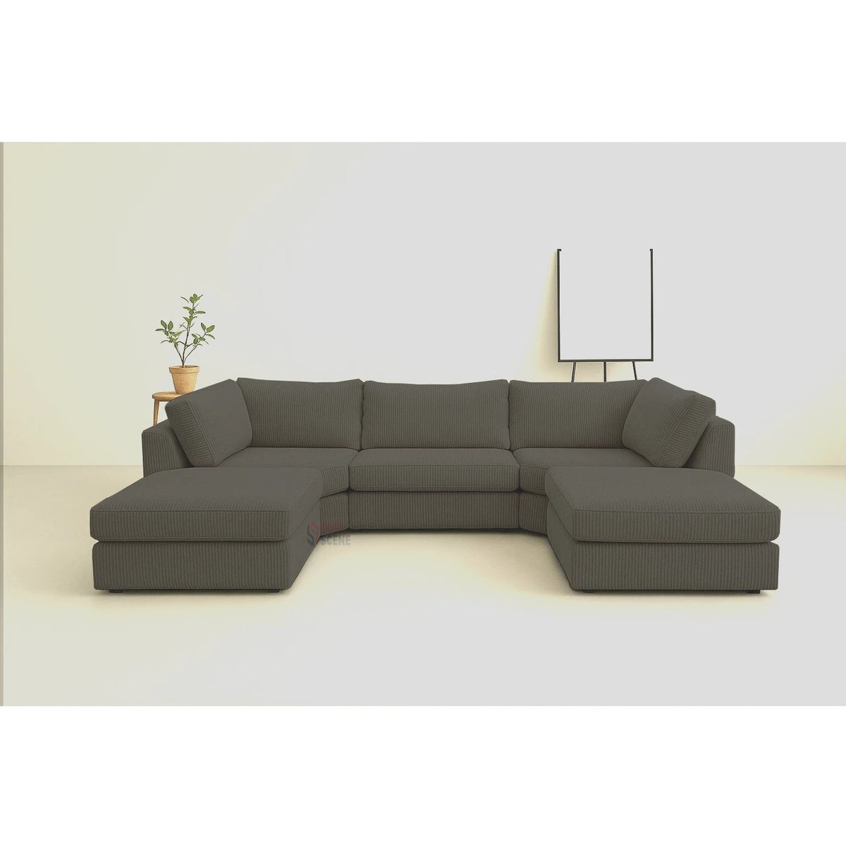Bishop Full Back Large Jumbo cord U shaped Sofa