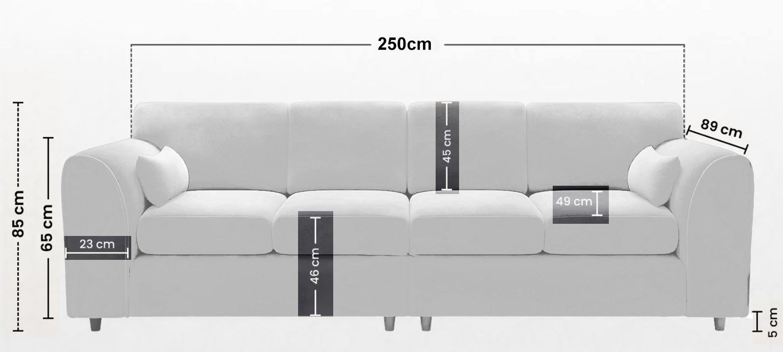 Bela Crushed Velvet 4 Seater Corner Sofa
