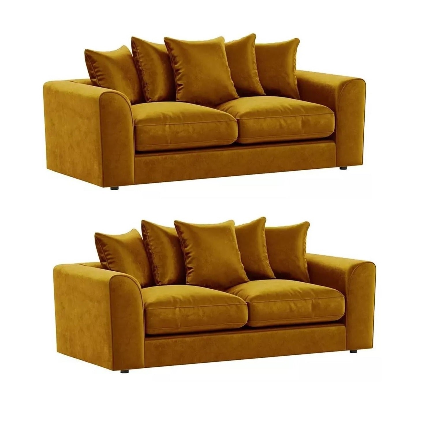 Arizona Plush Velvet 3+2 Seater Sofa Set, 2+2 Seater Sofa, 3+3 Seater Seater