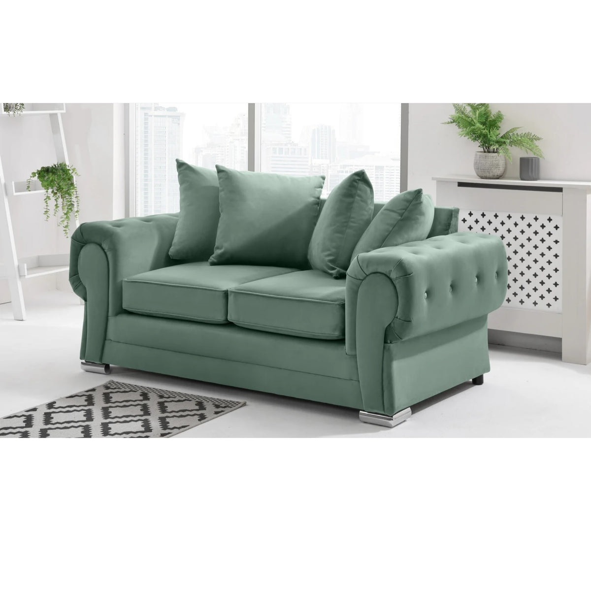 Verona Scatter Back Plush Velvet 2 Seater Sofa