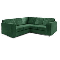 Hannah Jumbo Cord Full Back 2c2 Corner Sofa Green