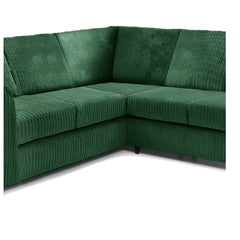 Hannah Jumbo Cord Full Back 2c2 Corner Sofa Green