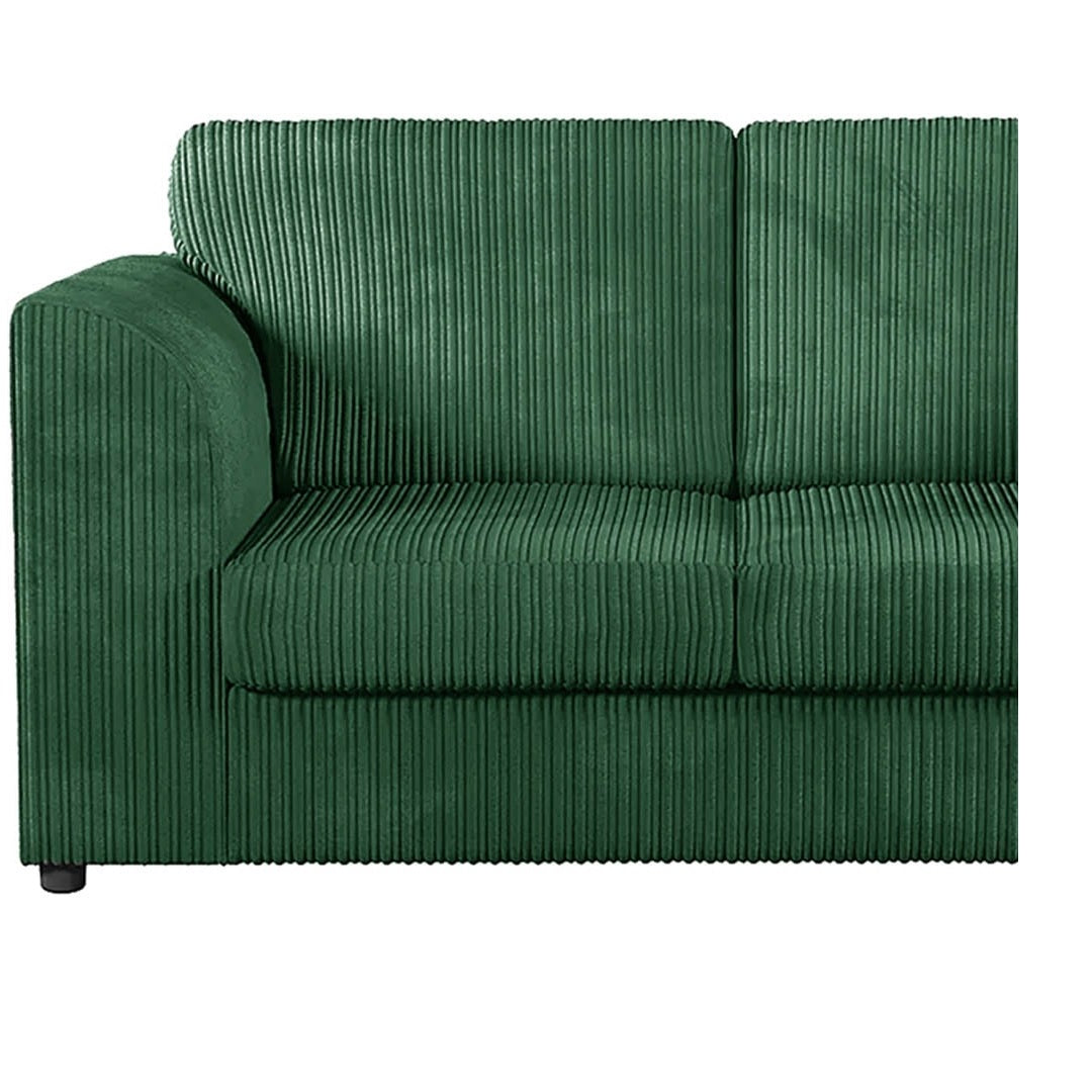 Hannah Jumbo Cord Full Back 2c2 Corner Sofa Green