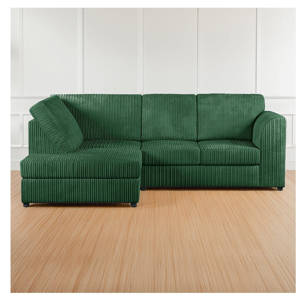 Hannah Jumbo Cord Full Back 4 Seater Corner Sofa