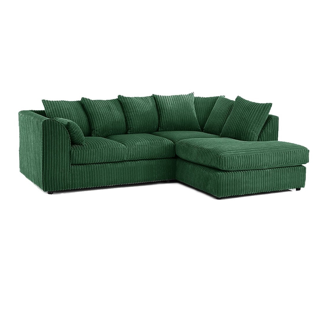 Hannah Jumbo Cord Scatter Back 4 Seater Corner Sofa