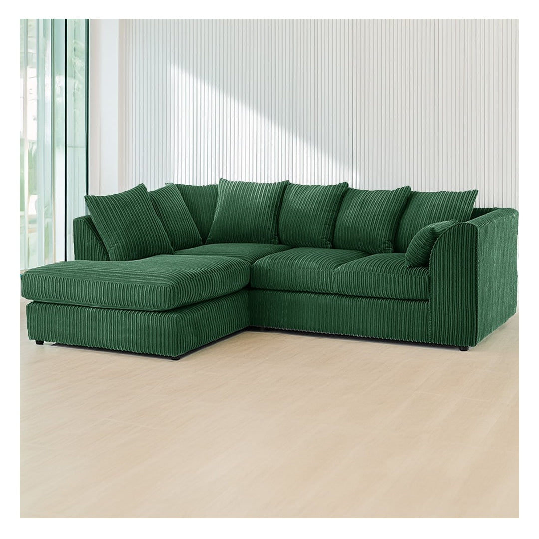 Hannah Jumbo Cord Scatter Back 4 Seater Corner Sofa