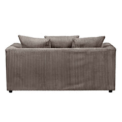 Hannah Jumbo Cord Scatter Back 2 Seater Sofa Grey