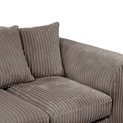 Hannah Jumbo Cord Scatter Back 2 Seater Sofa Grey